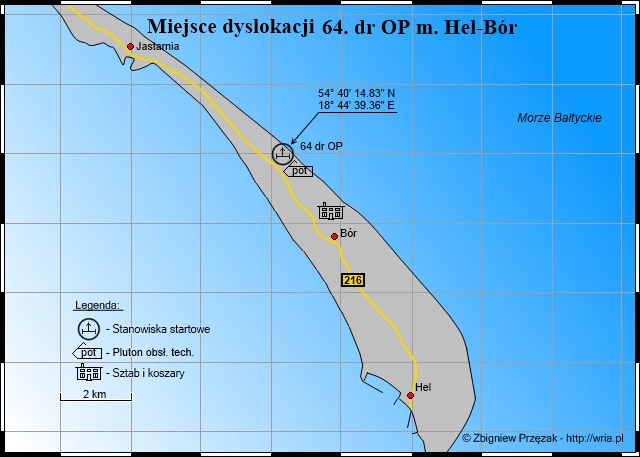 Miejsce dyslokacji 64. dr OP m. Hel-Br